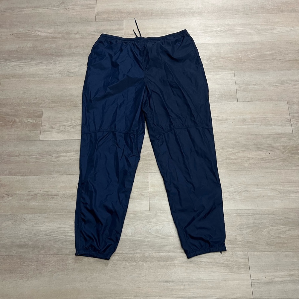 Vintage 90s Nike Blue Swoosh Windbreaker Lightweight Track Pants 
Men’s Size XXL